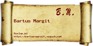 Bartus Margit névjegykártya